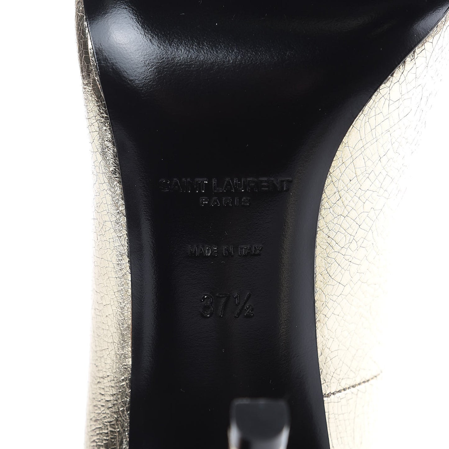 Metallic Supercrack Calfskin Anja 150 Pumps 37.5 Gold