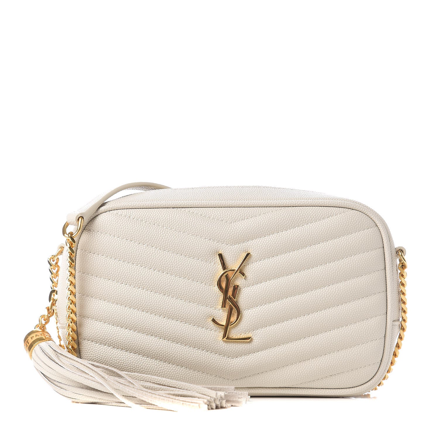 Saint Laurent Grain De Poudre Matelasse Monogram Mini Lou Camera Bag Crema Soft 1 of 11