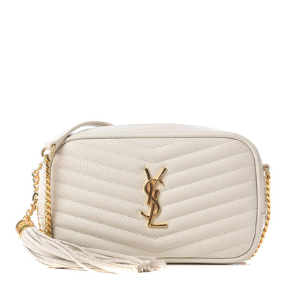 Saint Laurent Grain De Poudre Matelasse Monogram Mini Lou Camera Bag Crema Soft 1 of 11
