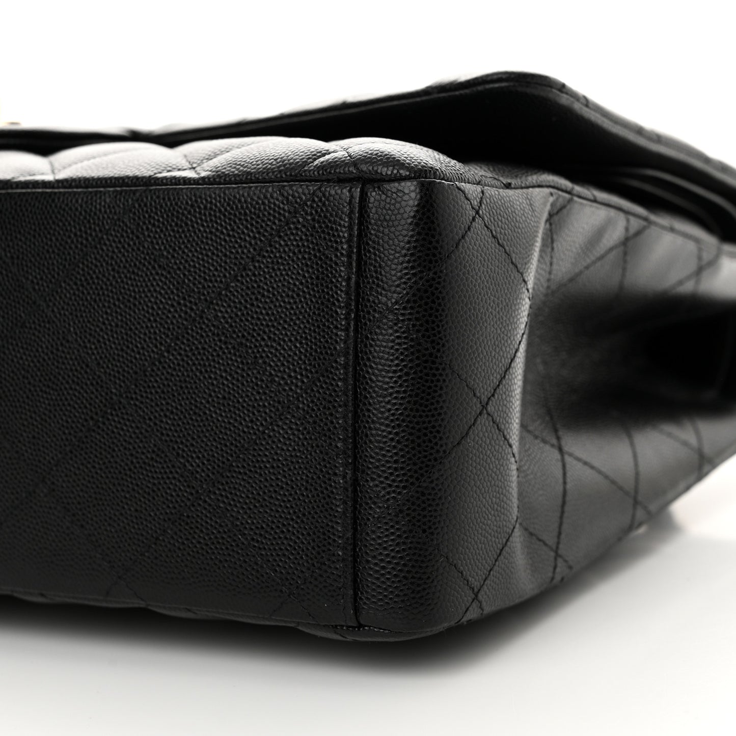 Caviar Quilted Maxi Double Flap Black