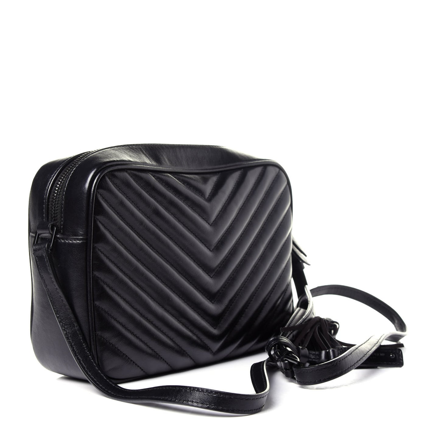 Calfskin Matelasse Monogram Lou Camera Bag Black