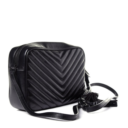 Saint Laurent Calfskin Matelasse Monogram Lou Camera Bag Black 3 of 13