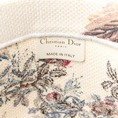 Christian Dior Canvas Embroidered Large Jardin D'Hiver Book Tote Latte Multicolor 6 of 10