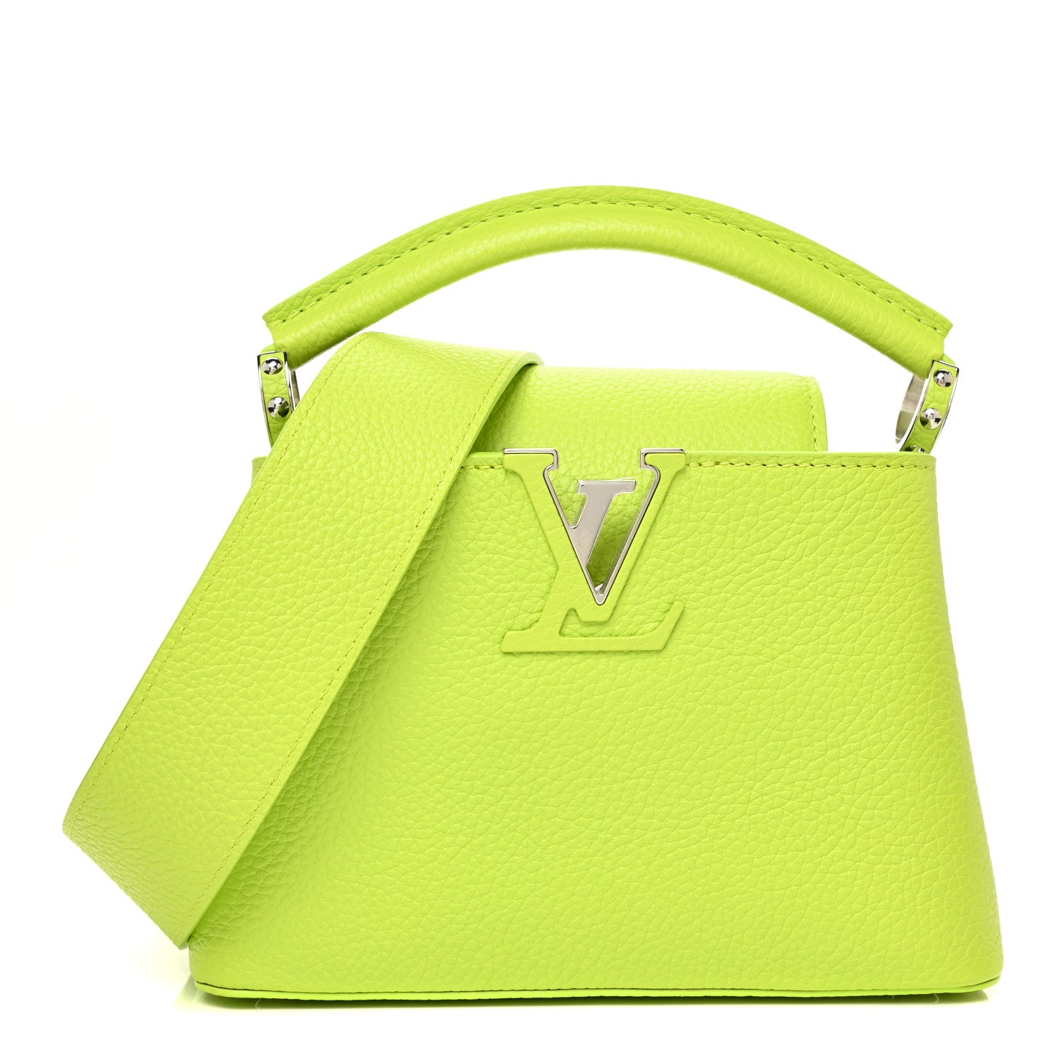 Louis Vuitton Taurillon Mini Capucines Chartreuse 1 of 9