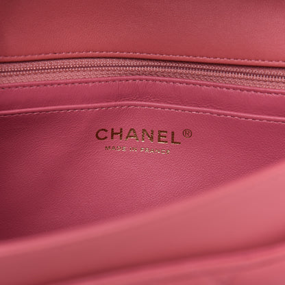 Chanel Lambskin Quilted Valentine Charms Medium Single Flap Pink 8 of 11