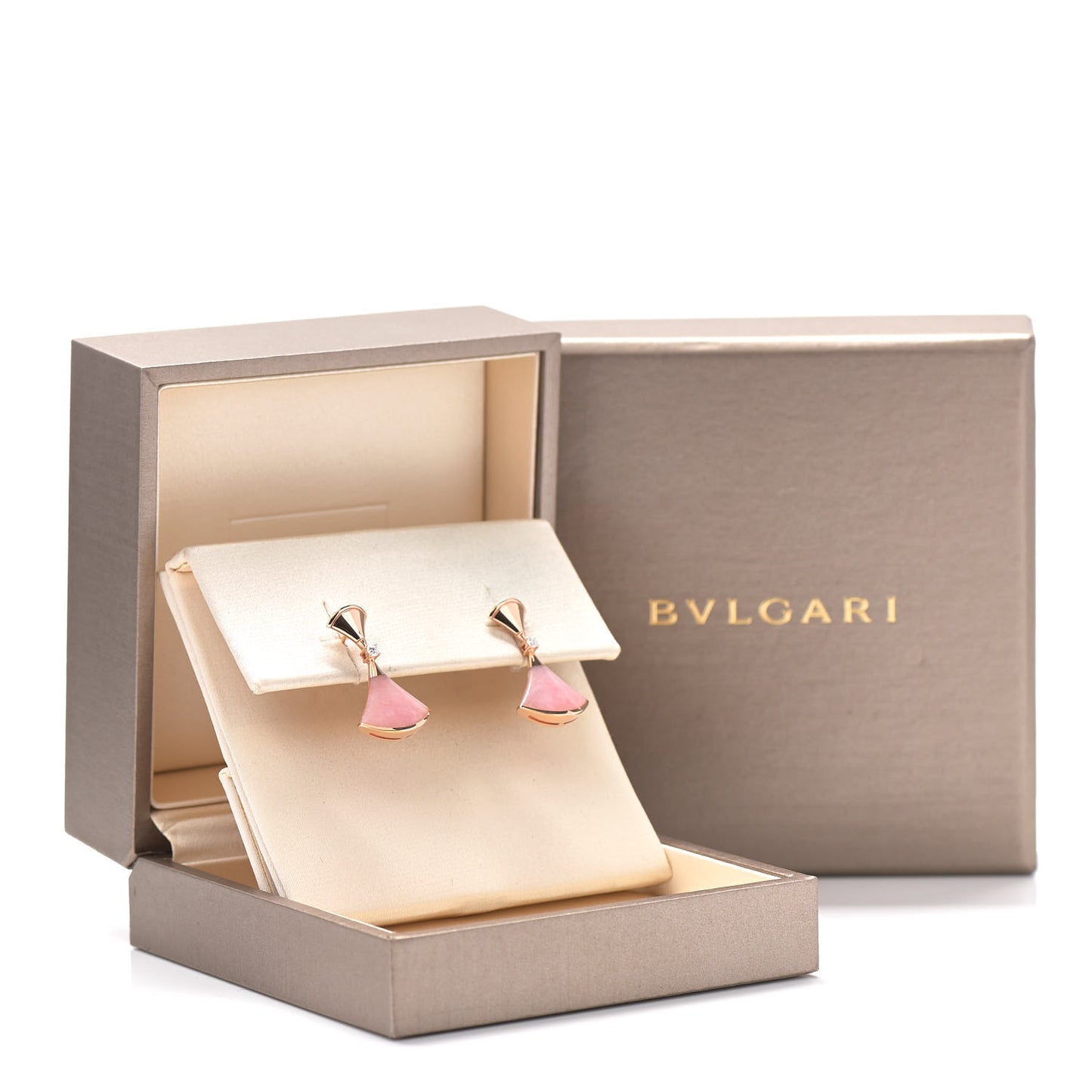 18K Rose Gold Diamond Pink Opal Divas' Dream Earrings