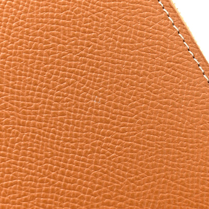 Hermes Epsom Silk'In Wallet Toffee Mykonos Bleu Ciel 5 of 11