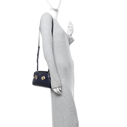 Salvatore Ferragamo Calfskin Mini Hug Crossbody Bag Midnight 2 of 9