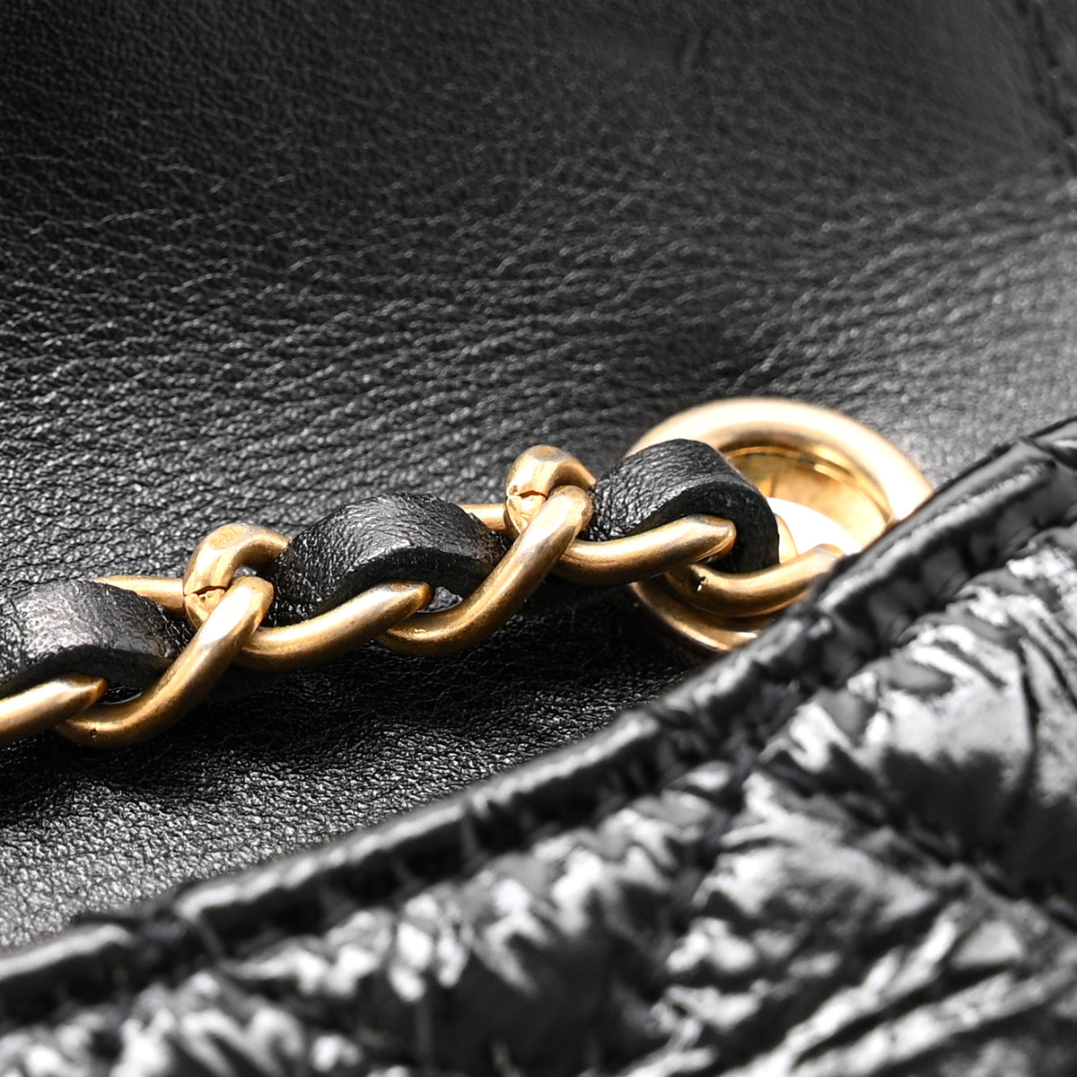 Chanel Shiny Aged Calfskin Quilted Waist Belt Bag Black 1874728 