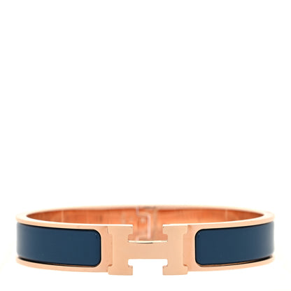 Hermes Enamel Narrow Clic Clac H Bracelet PM Bleu Biarritz 1 of 5