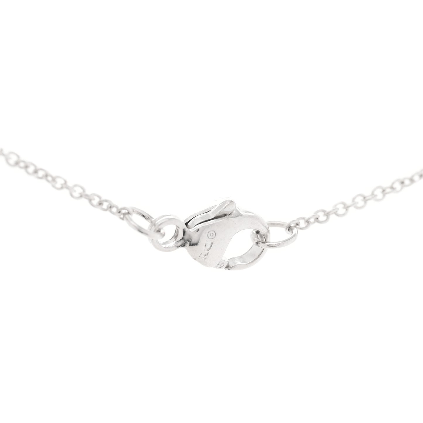 18K White Gold Diamond Venetian Quatrefoil Pendant Necklace