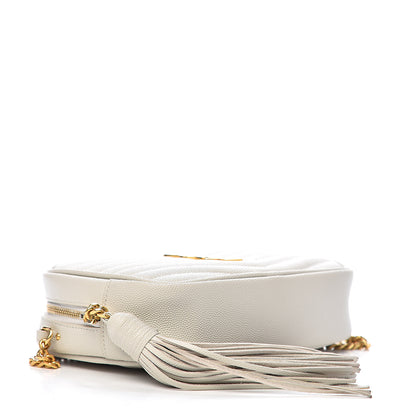 Saint Laurent Grain De Poudre Matelasse Monogram Mini Lou Camera Bag Crema Soft 3 of 11