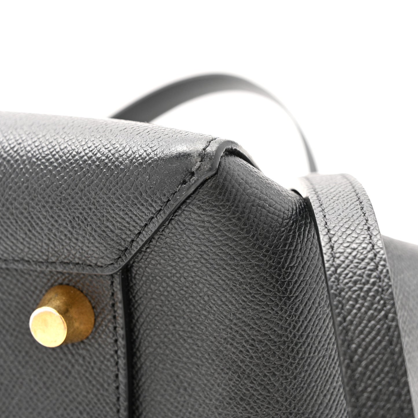 Grained Calfskin Mini Belt Bag Black