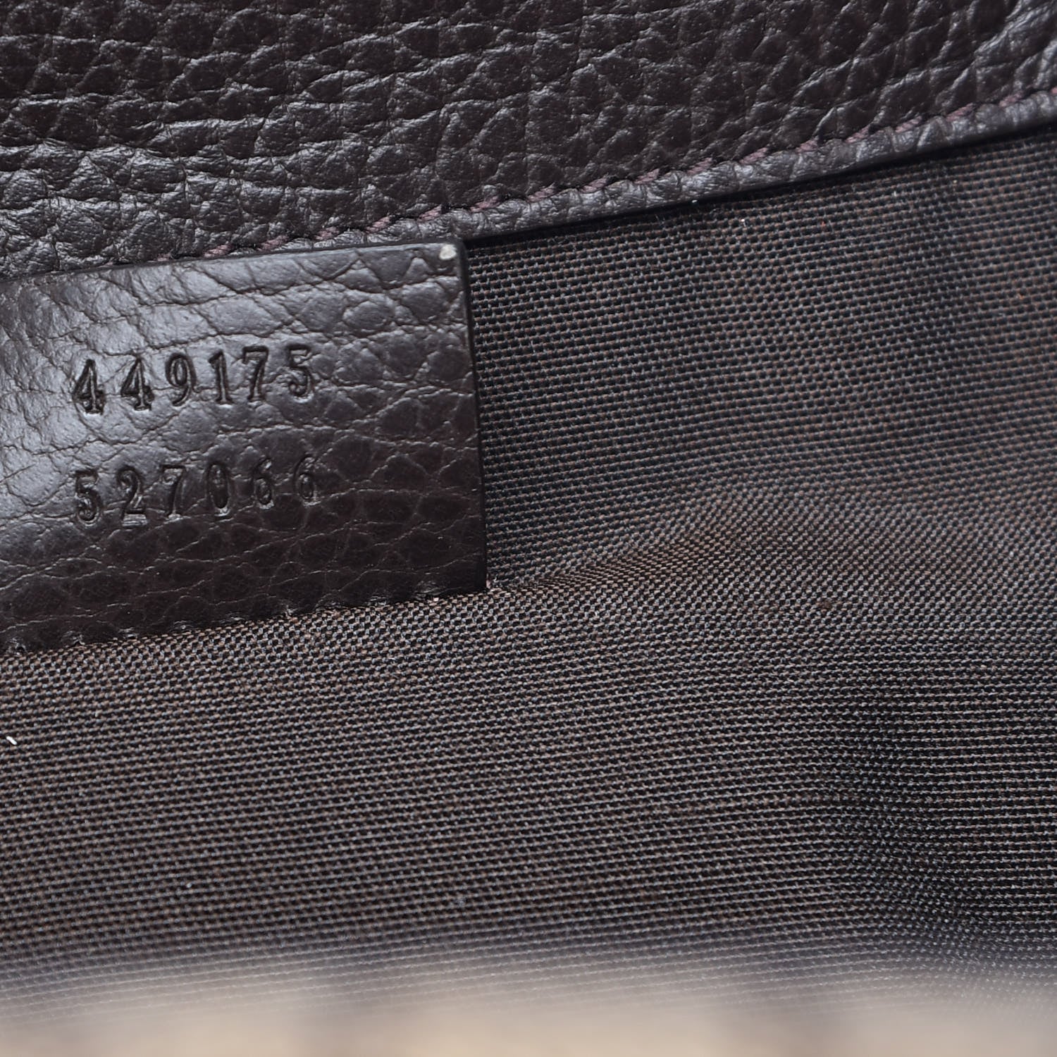 Gucci Monogram Dollar Calfskin O Drawstring Backpack Beige Ebony Testa di Moro Dark Chocolate 7 of 7