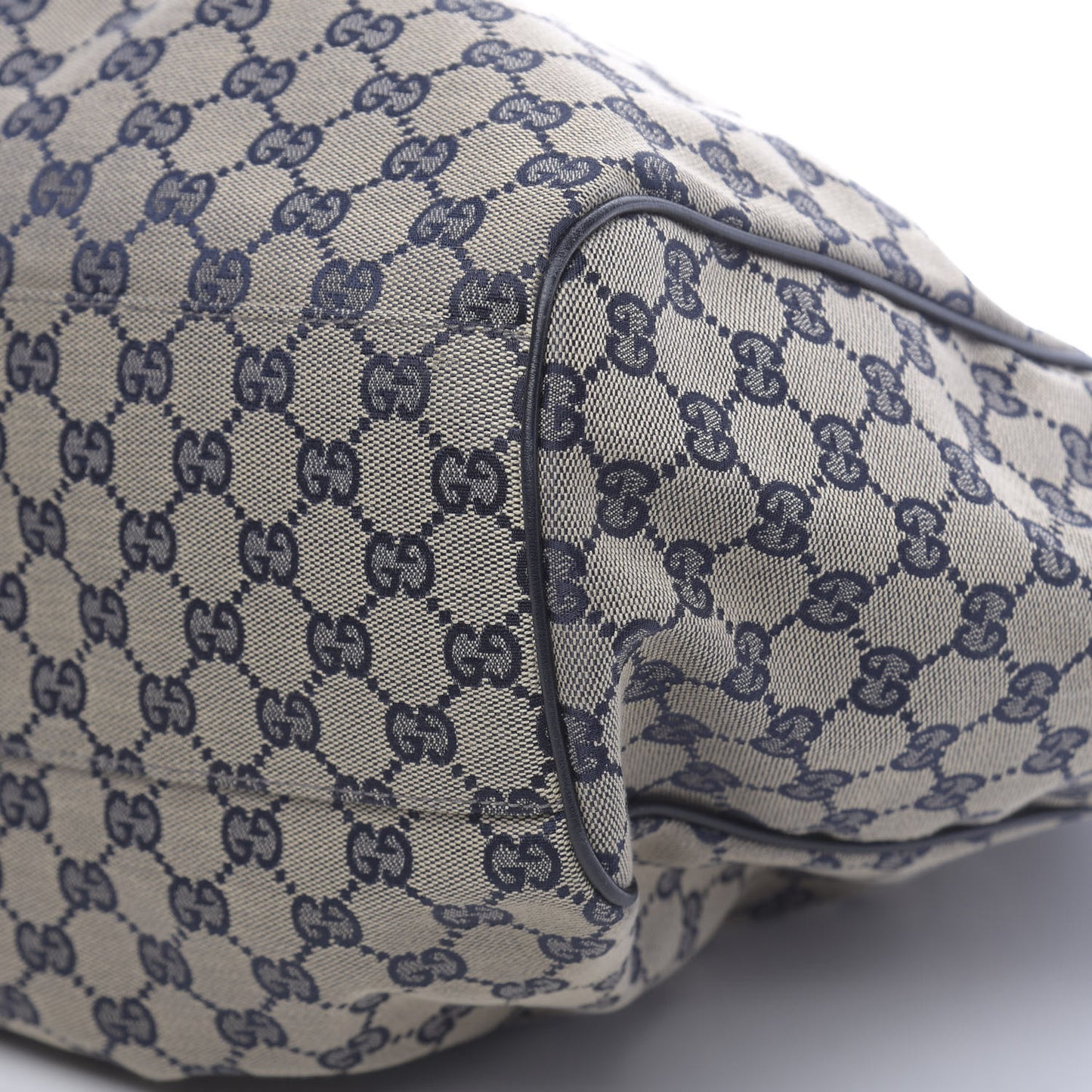 Monogram Calfskin Large Sukey Tote Beige Blue