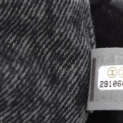 Chanel Denim Quilted Denimpression Flap Grey Black 10 of 12