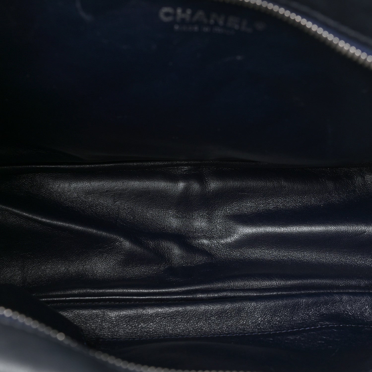 Chanel Lambskin Quilted Large Camera Case Navy Blue 5 of 8