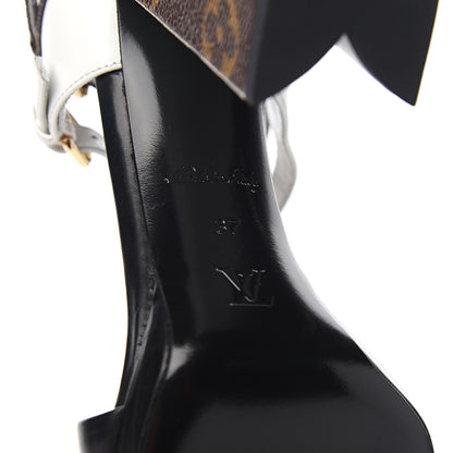 Louis Vuitton Calfskin Monogram Matchmake Cross Sandals 37 Black 6 of 8