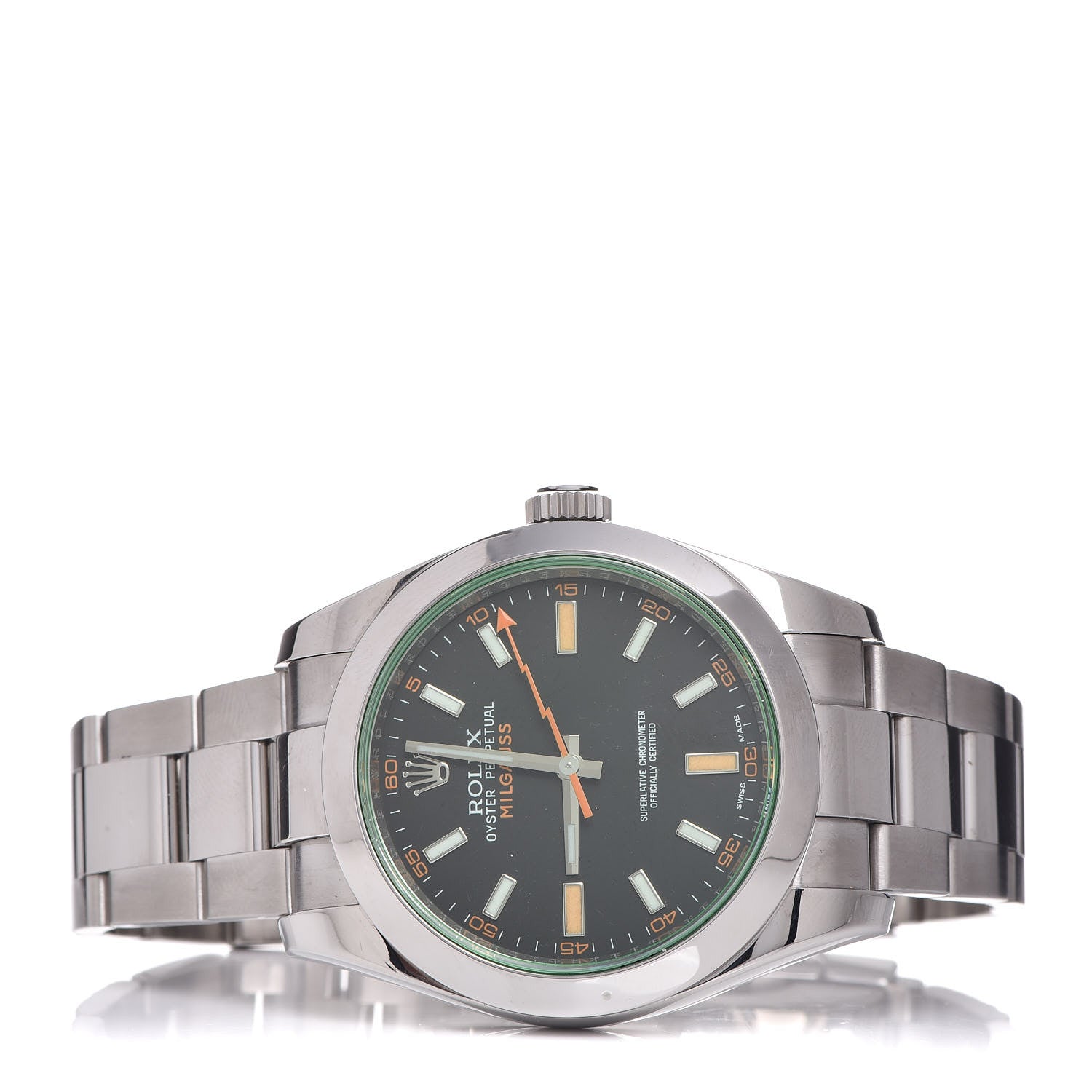 Rolex Stainless Steel 40mm Oyster Perpetual Milgauss Watch Black Dial 116400GV 3 of 8