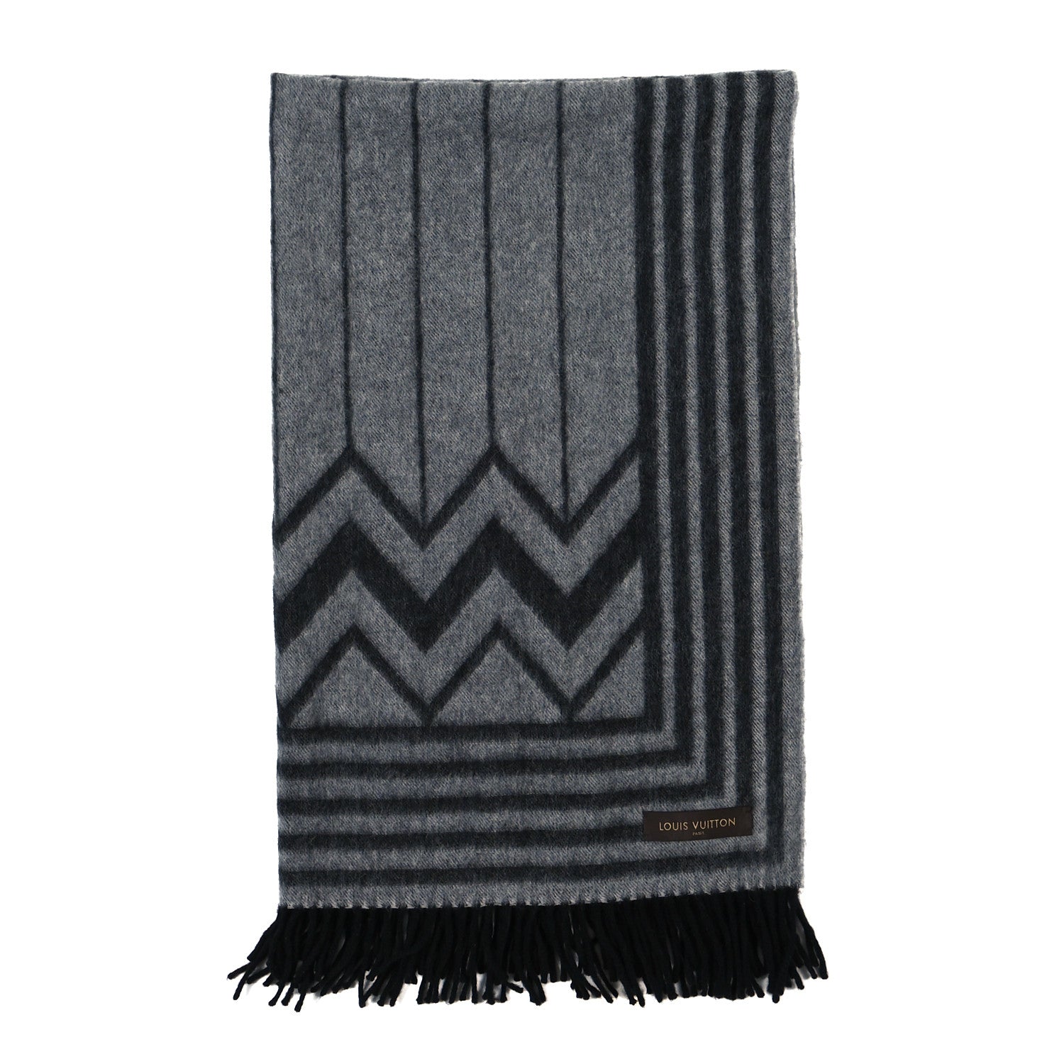 Louis Vuitton Lambswool Cashmere Karakoram Scarf Grey 2 of 3