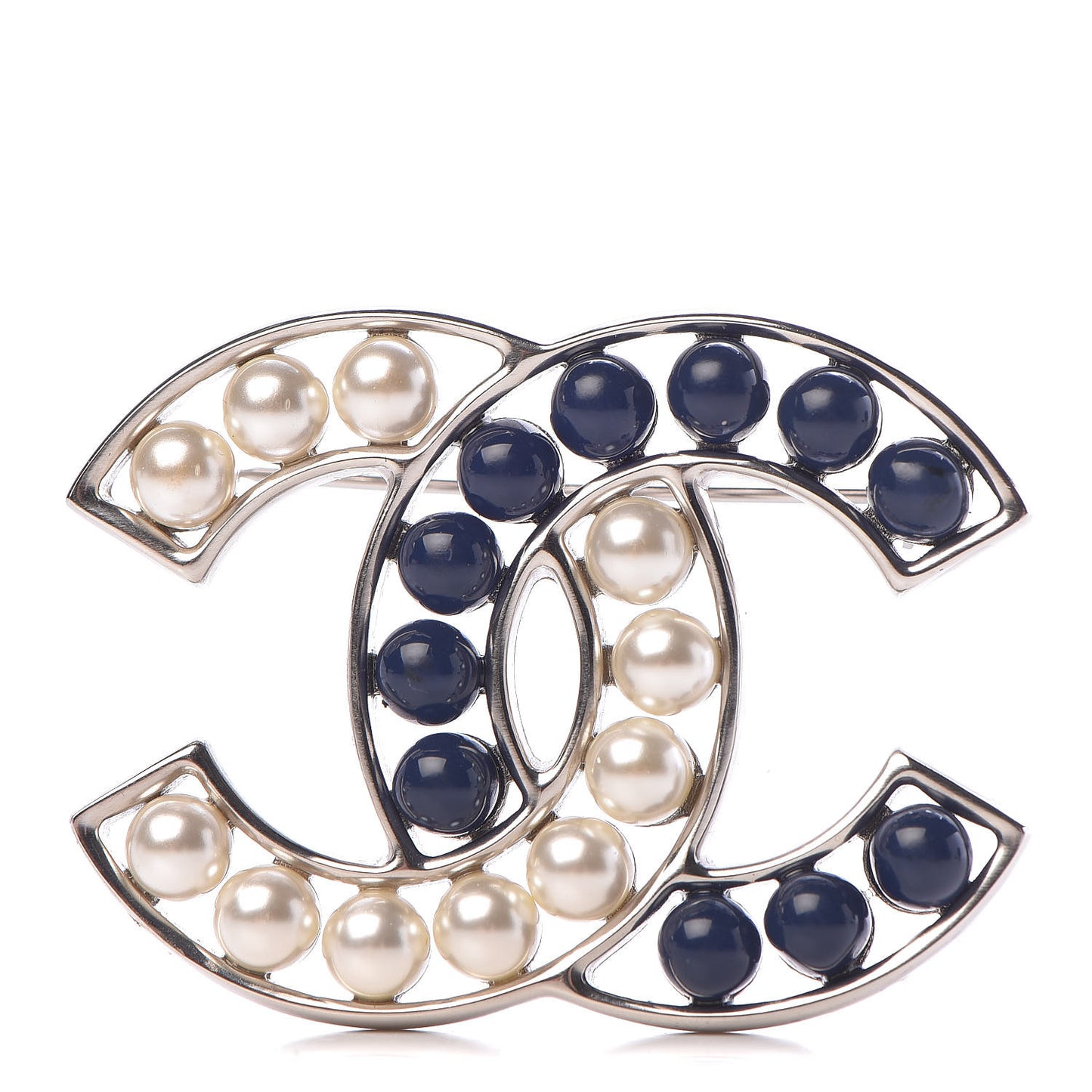 Pearl CC Brooch Blue Gold