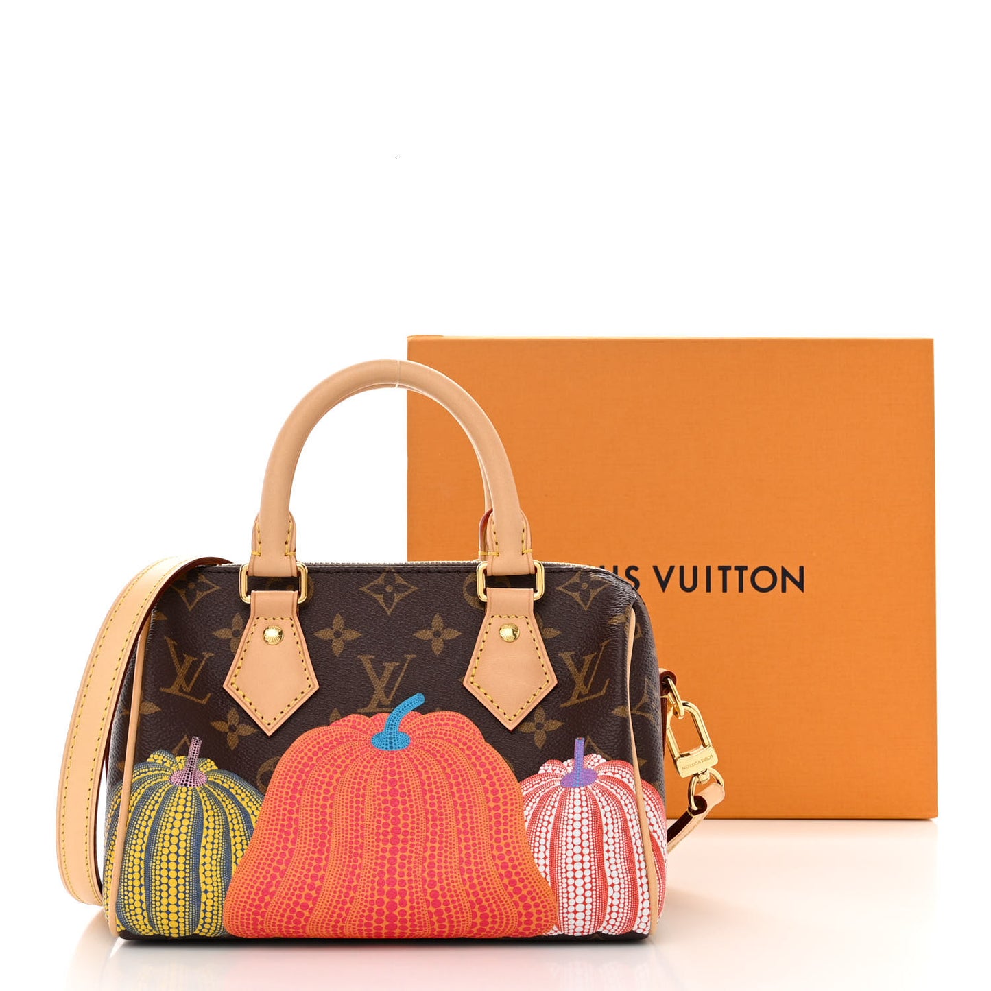 LV X YK Monogram Pumpkins Speedy Bandouliere 20