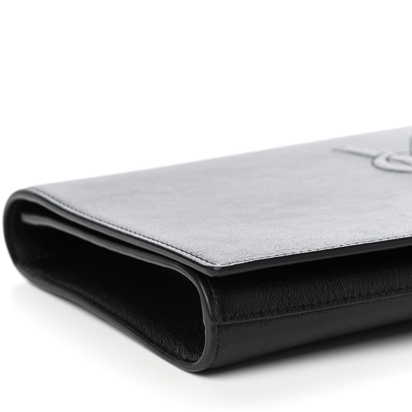Calfskin Monogram Large Belle De Jour Clutch Black