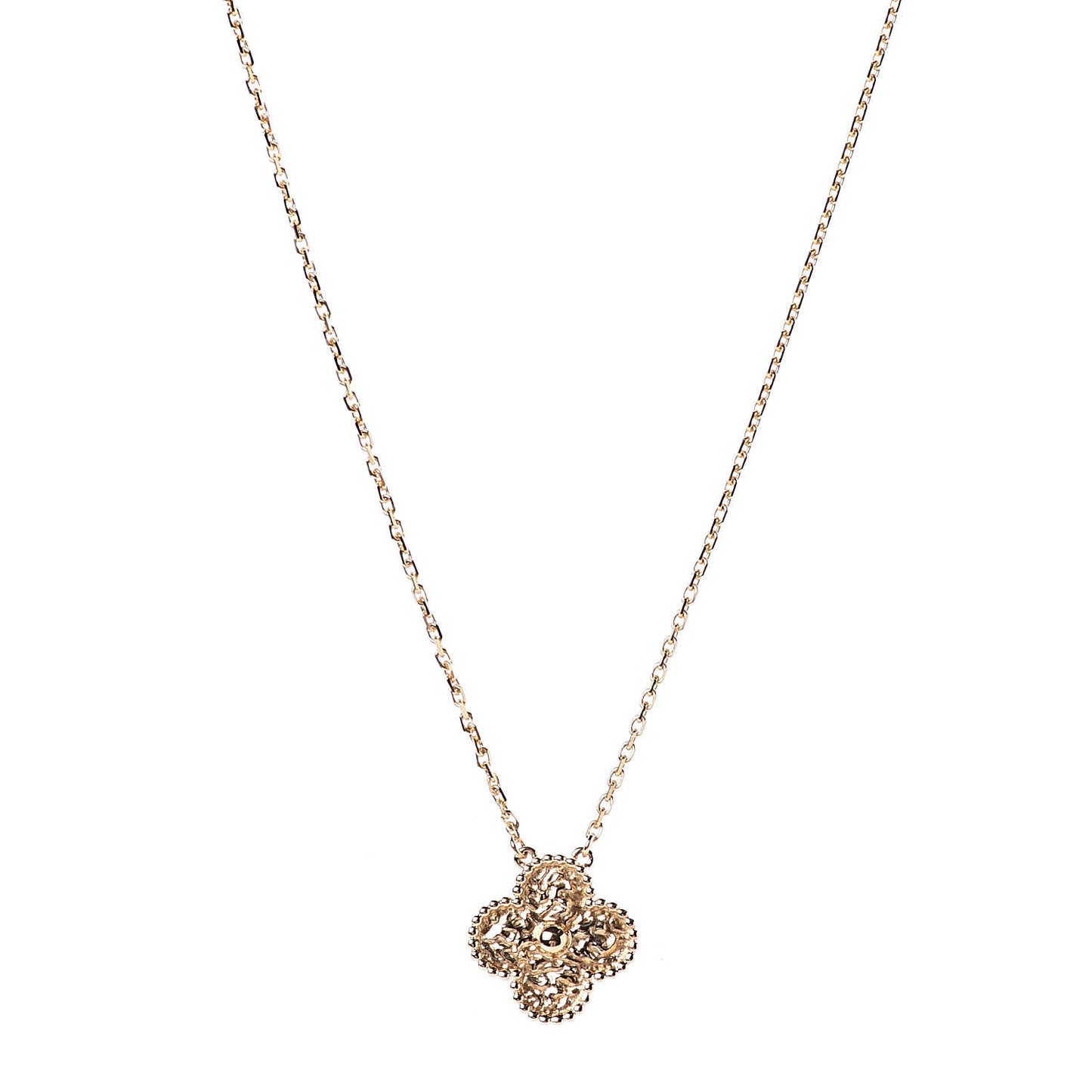 18K Yellow Gold Vintage Alhambra Pendant Necklace