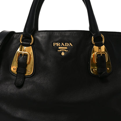 Prada Soft Calfskin Shopping Tote Black 12 of 17