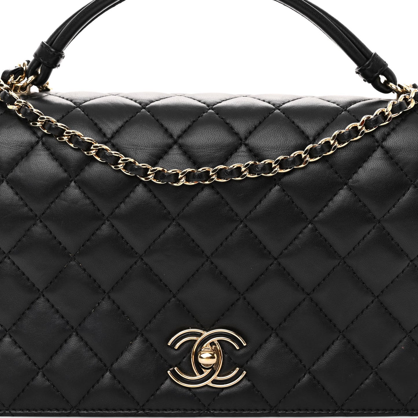 Lambskin Quilted Small Citizen Chic Flap Black