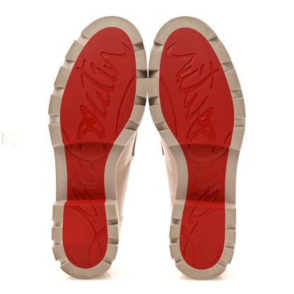 Christian Louboutin Patent Womens CL Moc Lug Flat Loafers 38.5 Leche 6 of 8