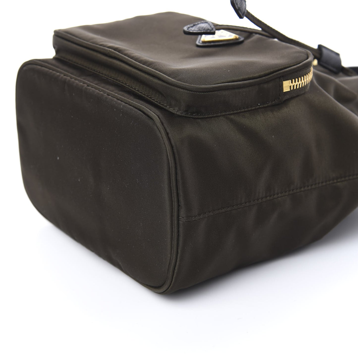 Saffiano Tessuto Nylon Mini Bucket Crossbody Bag Mimetico