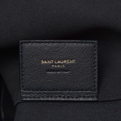 Saint Laurent Calfskin Large Shopping Tote Deep Marine 8 of 9