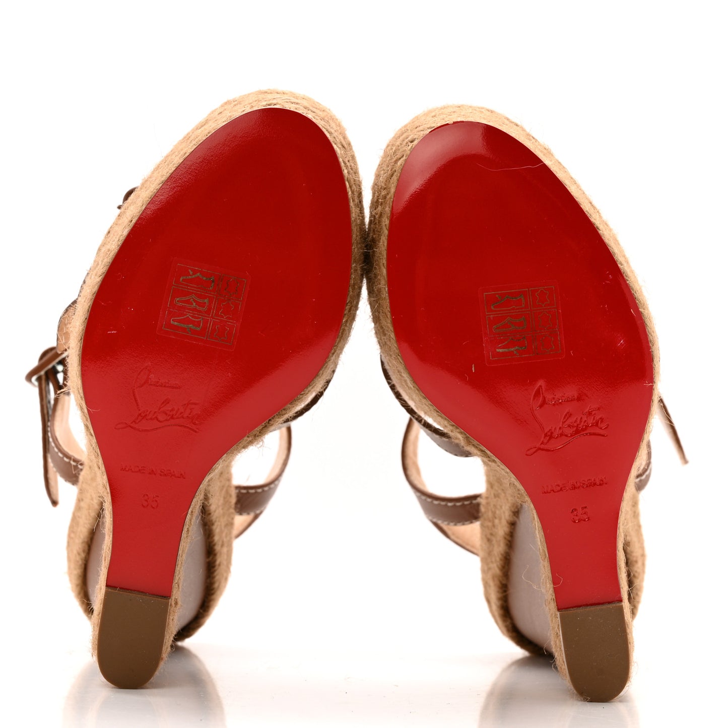 Calfskin Rope Zero Problem 140 Espadrille Wedges 35 Brown