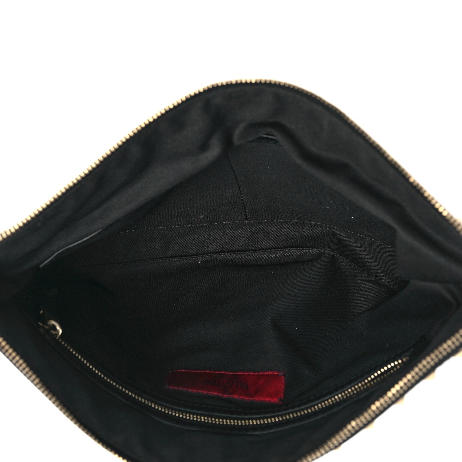 Valentino Garavani Vitello Large Rockstud Zip Wristlet Pouch Black 5 of 9