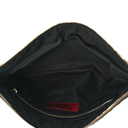 Valentino Garavani Vitello Large Rockstud Zip Wristlet Pouch Black 5 of 9