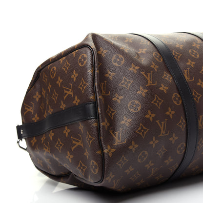 Louis Vuitton Monogram Macassar Keepall Bandouliere 45 7 of 9