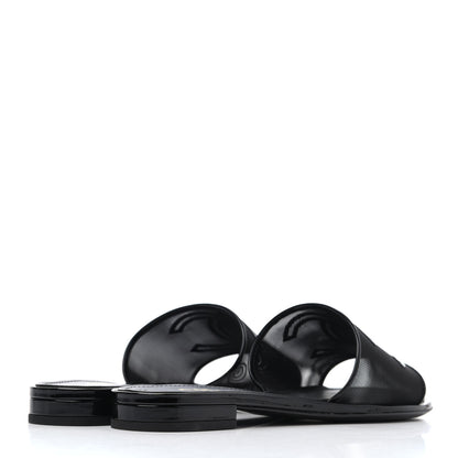 Chanel Mesh Patent Calfskin CC Mules 36 Black 3 of 4