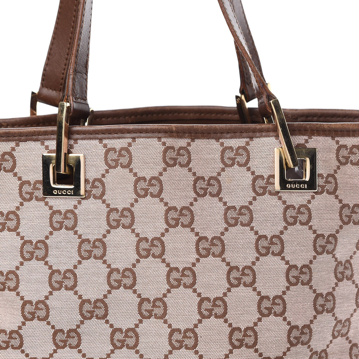 Monogram Small Bucket Tote Brown