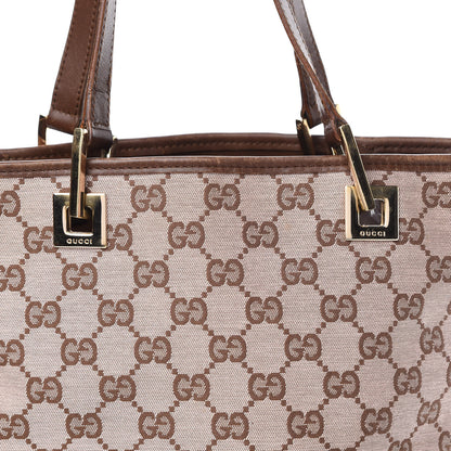 Gucci Monogram Small Bucket Tote Brown 13 of 14