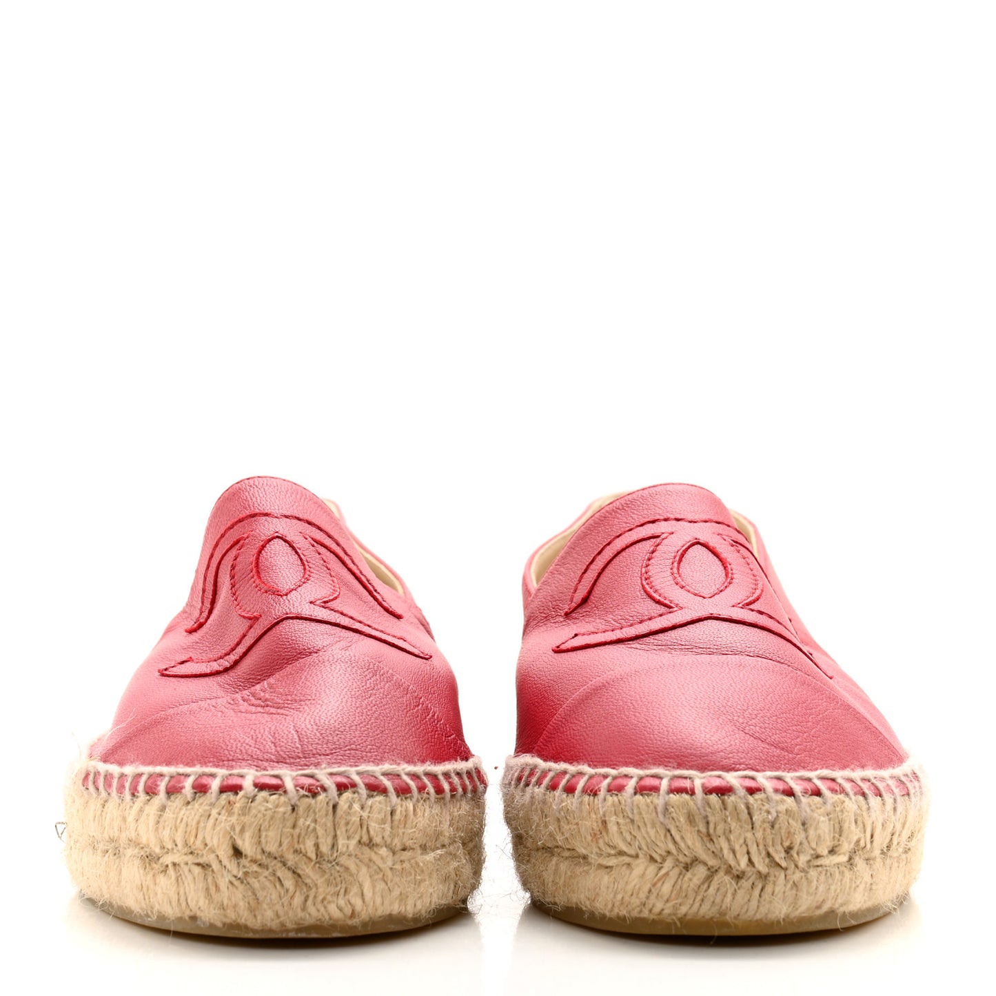 Lambskin CC Espadrilles 39 Red