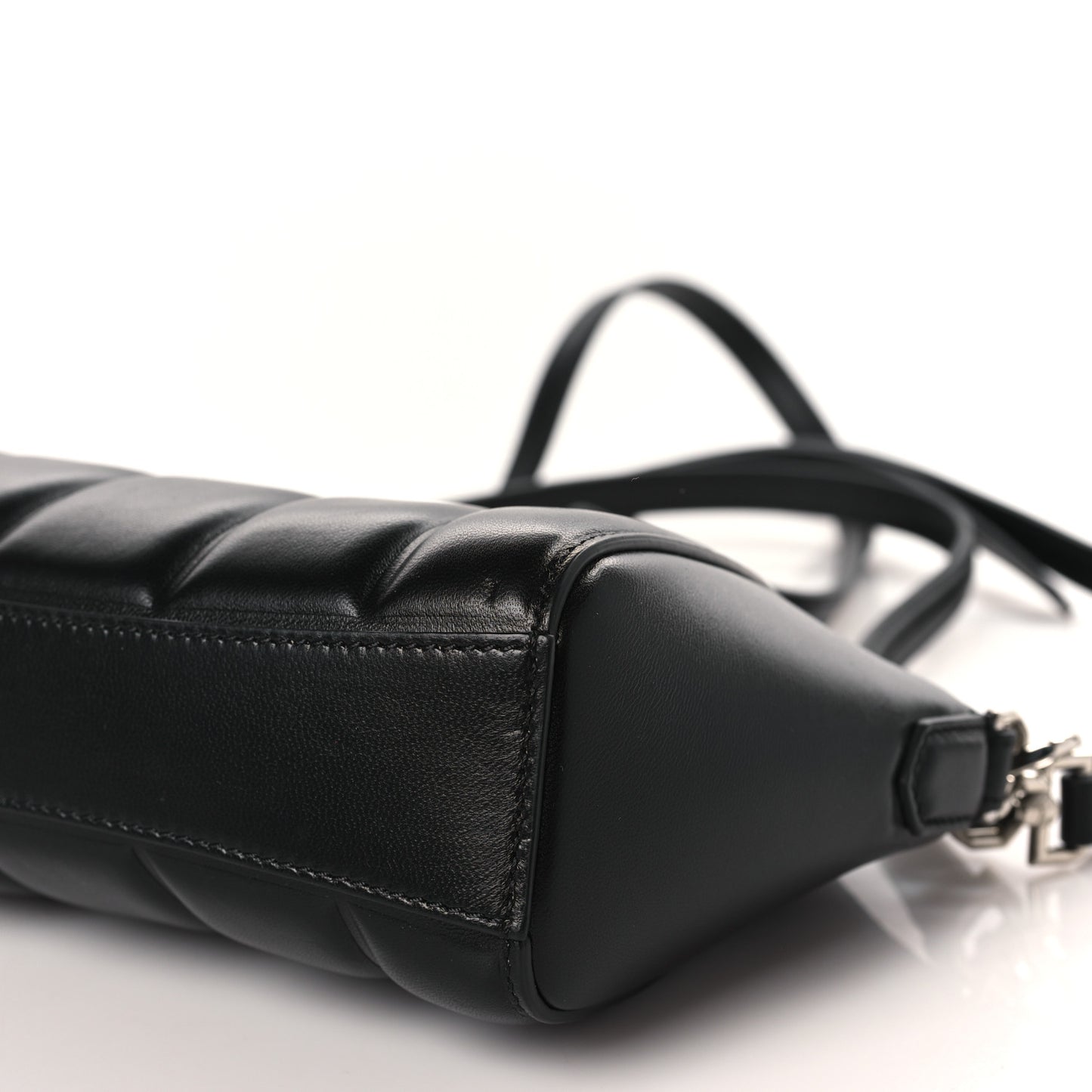 Calfskin XS Lock Antigona Shoulder Bag Black