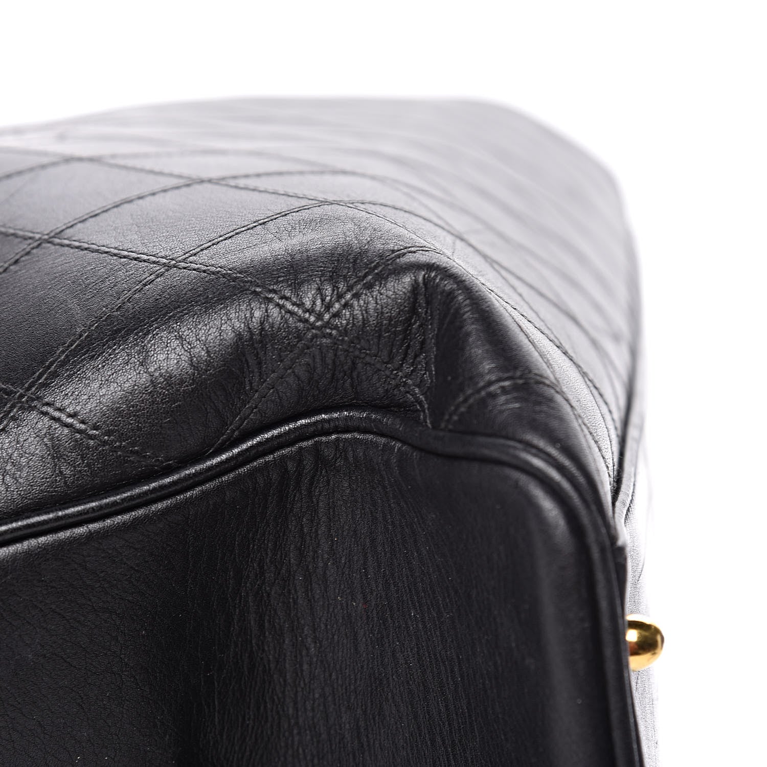 Chanel Calfskin Stitched XL Weekender Black 14 of 25