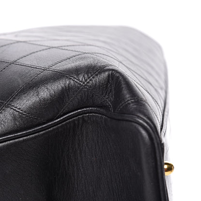 Chanel Calfskin Stitched XL Weekender Black 14 of 25