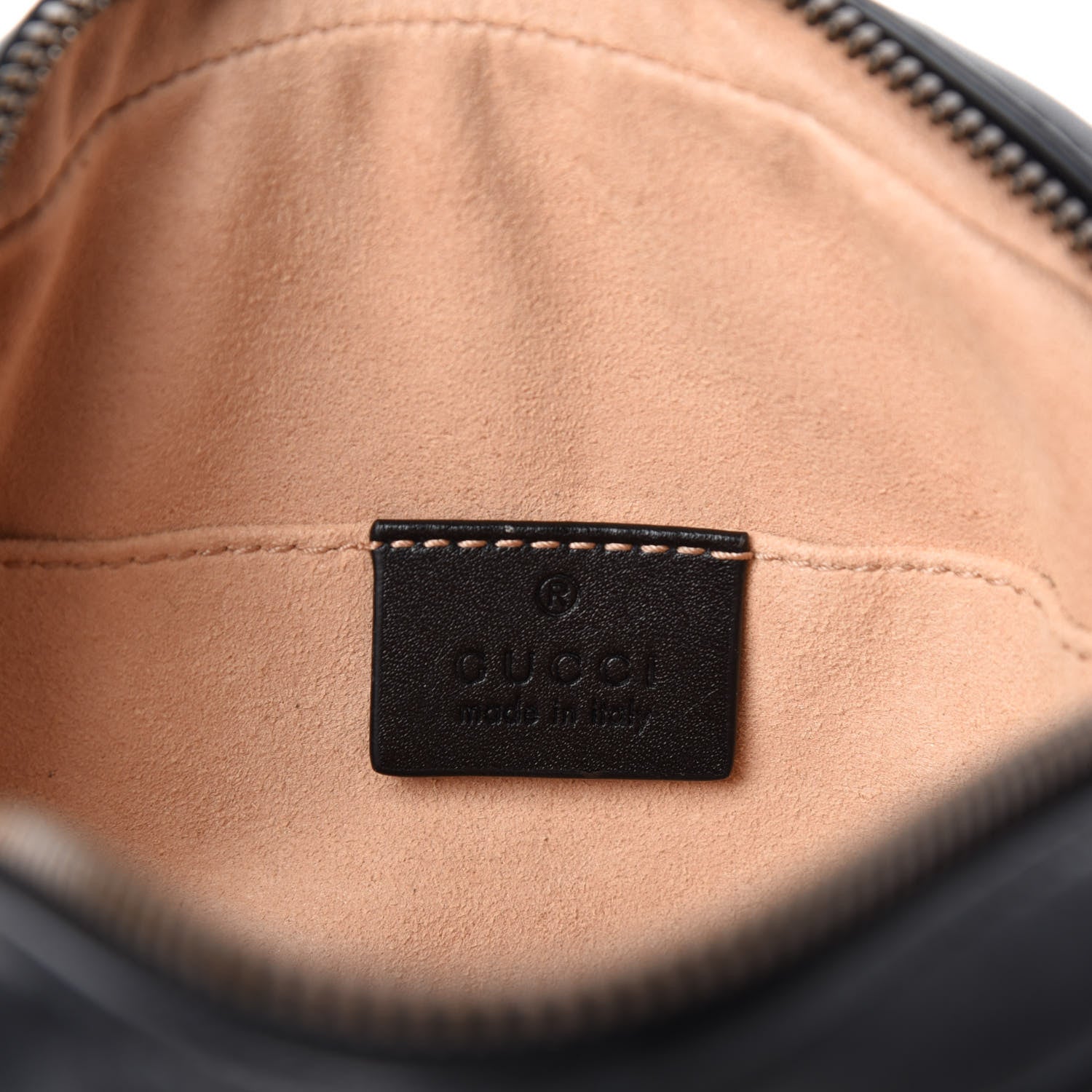 Gucci Calfskin Matelasse GG Marmont Belt Bag 75 30 Black 8 of 11