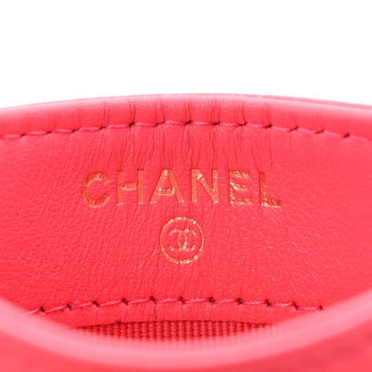 Chanel Caviar Quilted Card Holder Dark Pink 6 of 10
