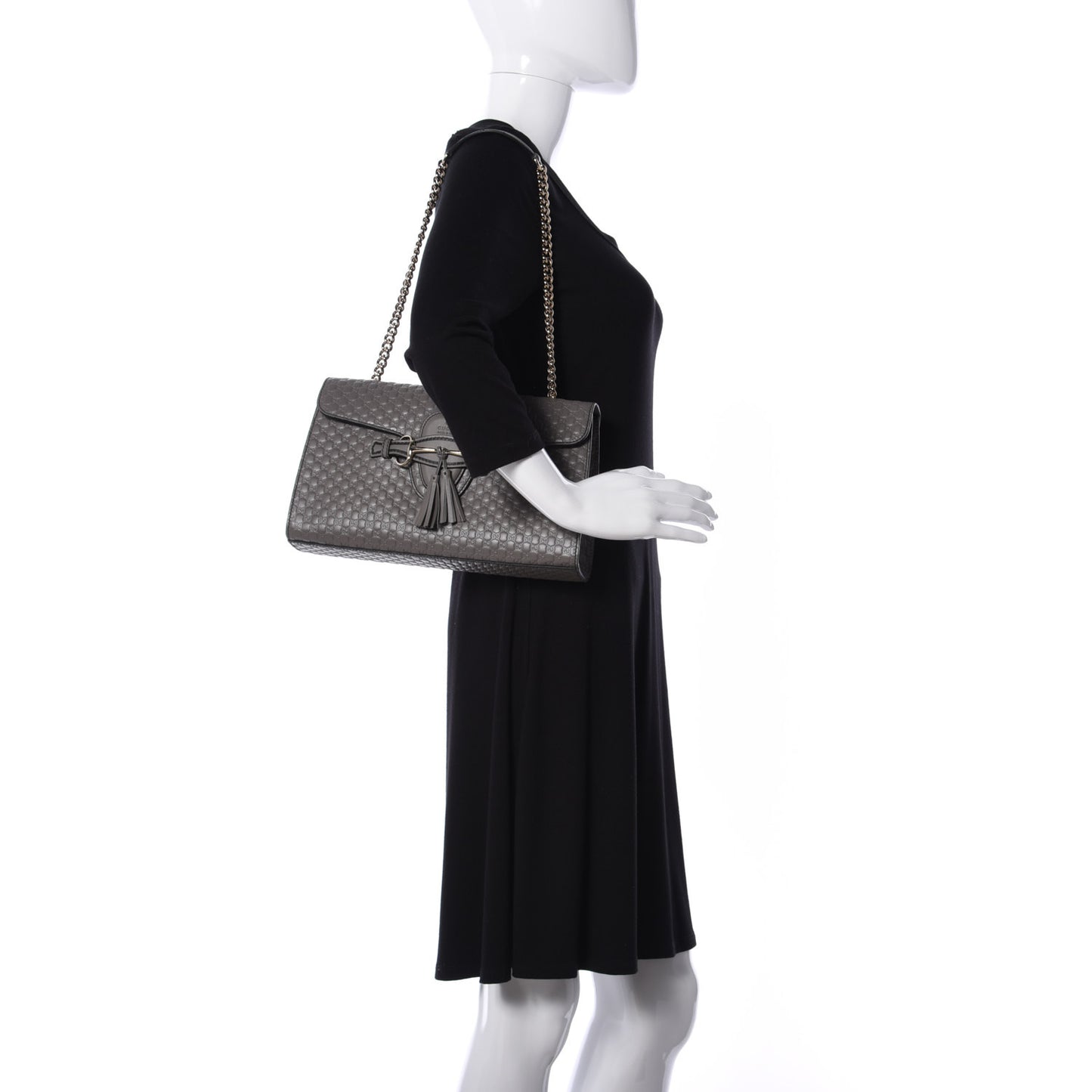 Soft Microguccissima Medium Emily Chain Shoulder Bag Loess