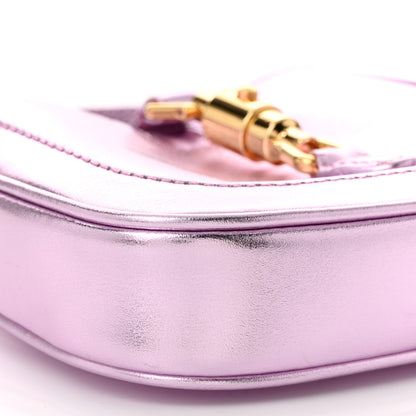 Gucci Laminated Nappa Nano Jackie 1961 Hobo Metallic Pink 9 of 11