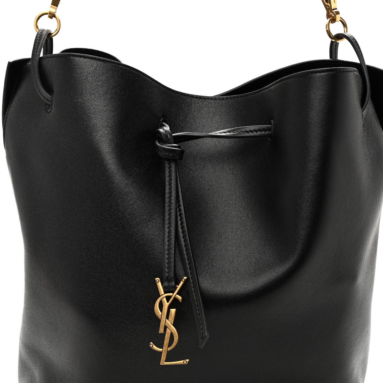 Saint Laurent Lambskin Paris VII Pochon Black 7 of 9