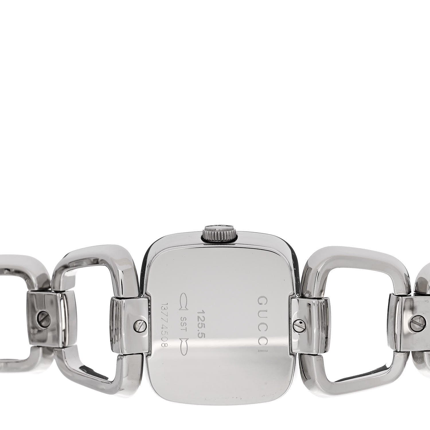 Gucci Stainless Steel Diamond 24mm G-Gucci Square Quartz Watch Brown 4 of 4